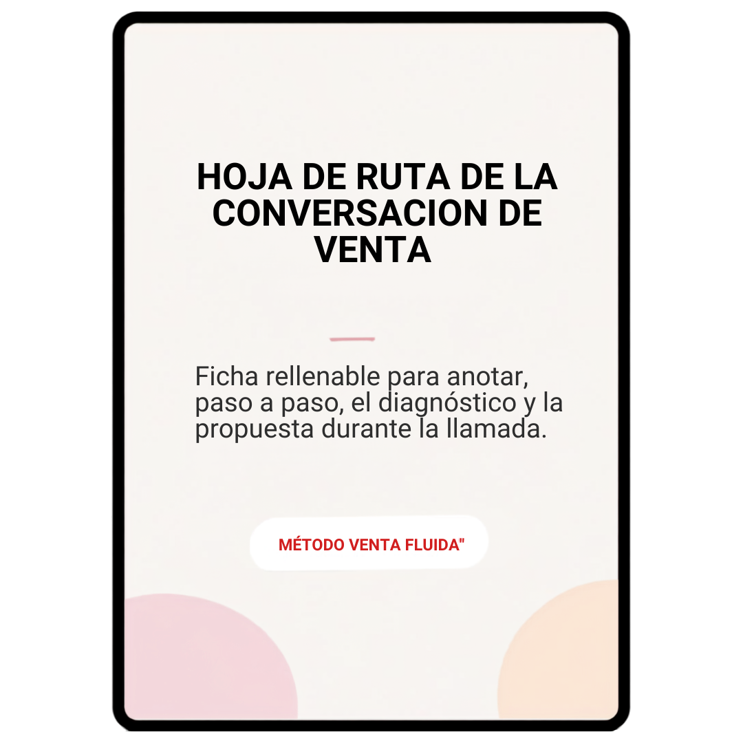 Mockup de la Hoja de ruta para tu llamada de venta.