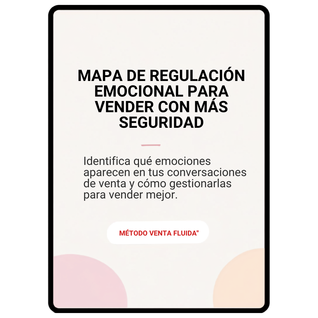 Mockup del Mapa de regulación emocional para vender con más seguridad.